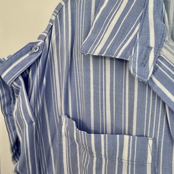 Pink Rose Stripped Blouse - Medium - Picture 4 of 4